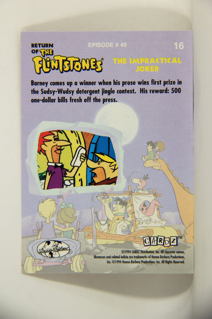 Return Of The Flintstones 1994 Trading Card #16 Barney Wins First Prize ENG L007444