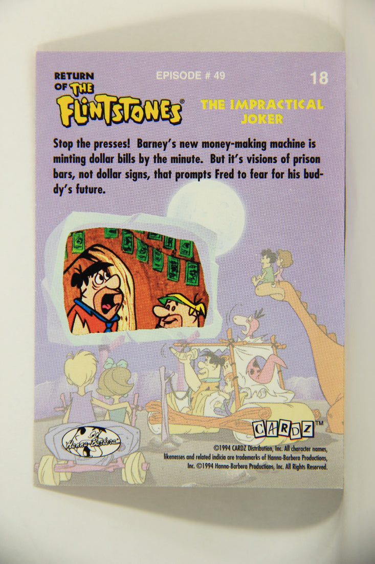 Return Of The Flintstones 1994 Trading Card #18 Money-Making Machine ENG L007446