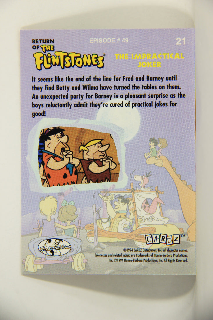 Return Of The Flintstones 1994 Trading Card #21 Fred Barney Betty Wilma ENG L007449