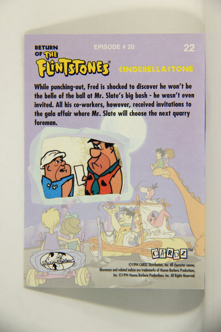 Return Of The Flintstones 1994 Trading Card #22 Not Invited ENG L007450