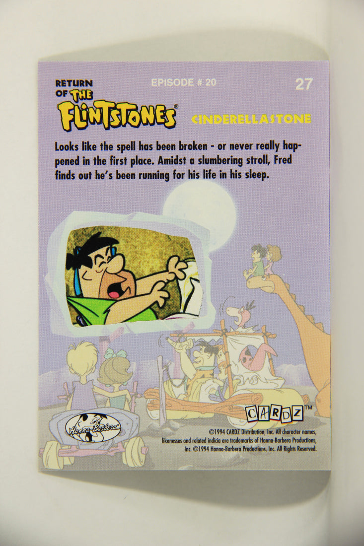 Return Of The Flintstones 1994 Trading Card #27 Running In His Sleep ENG L007455