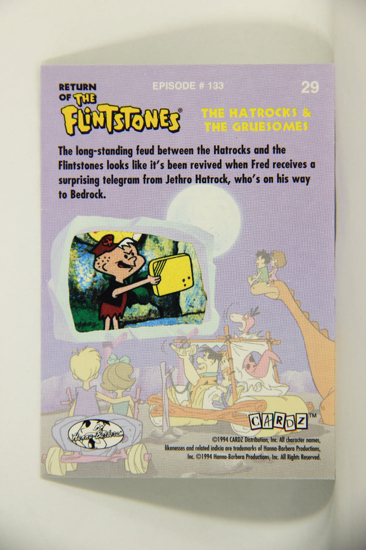 Return Of The Flintstones 1994 Trading Card #29 Surprising Telegram ENG L007457