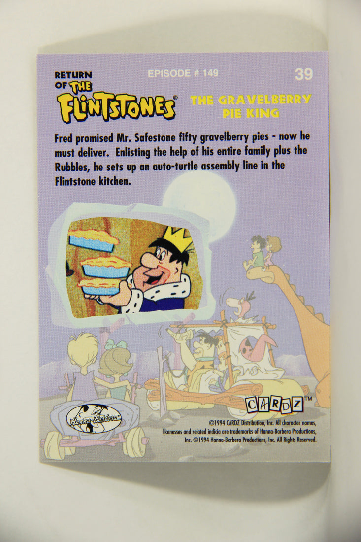 Return Of The Flintstones 1994 Trading Card #39 Auto-Turtle Assembly Line ENG L007467