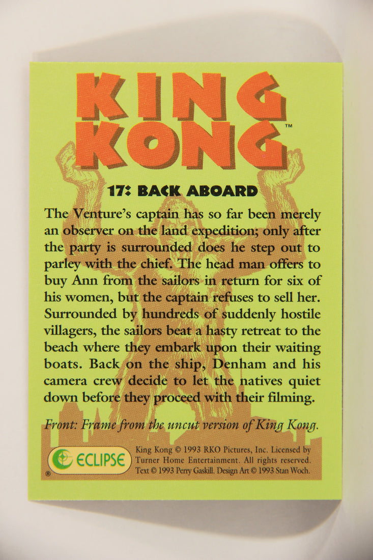 King Kong 60th Anniversary 1993 Trading Card #17 Back Aboard L007885
