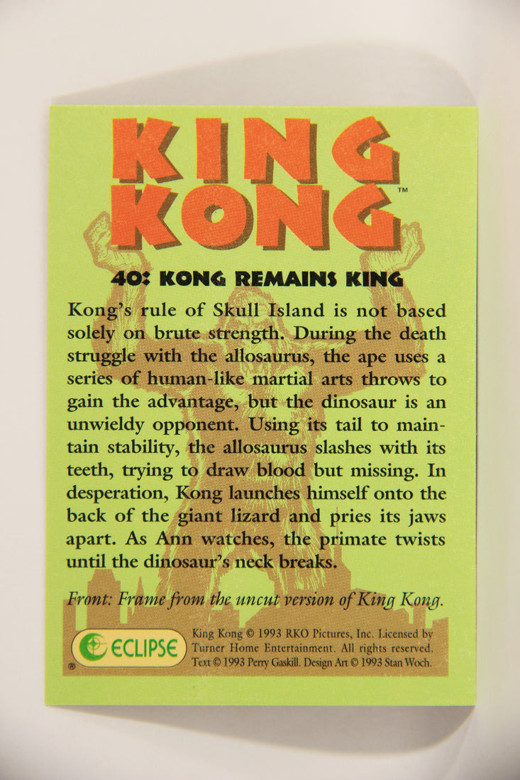 King Kong 60th Anniversary 1993 Trading Card #40 Kong Remains King L007908