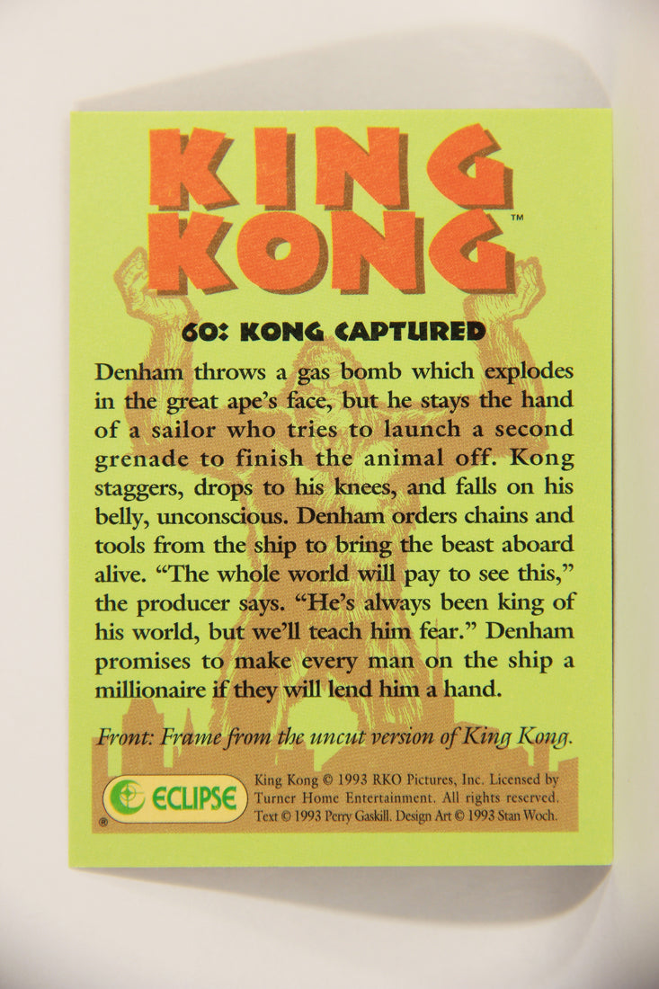 King Kong 60th Anniversary 1993 Trading Card #60 Kong Captured L007928