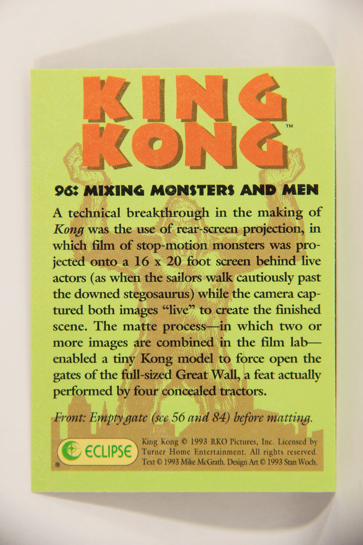 King Kong 60th Anniversary 1993 Trading Card #96 Mixing Monsters And Men L007964