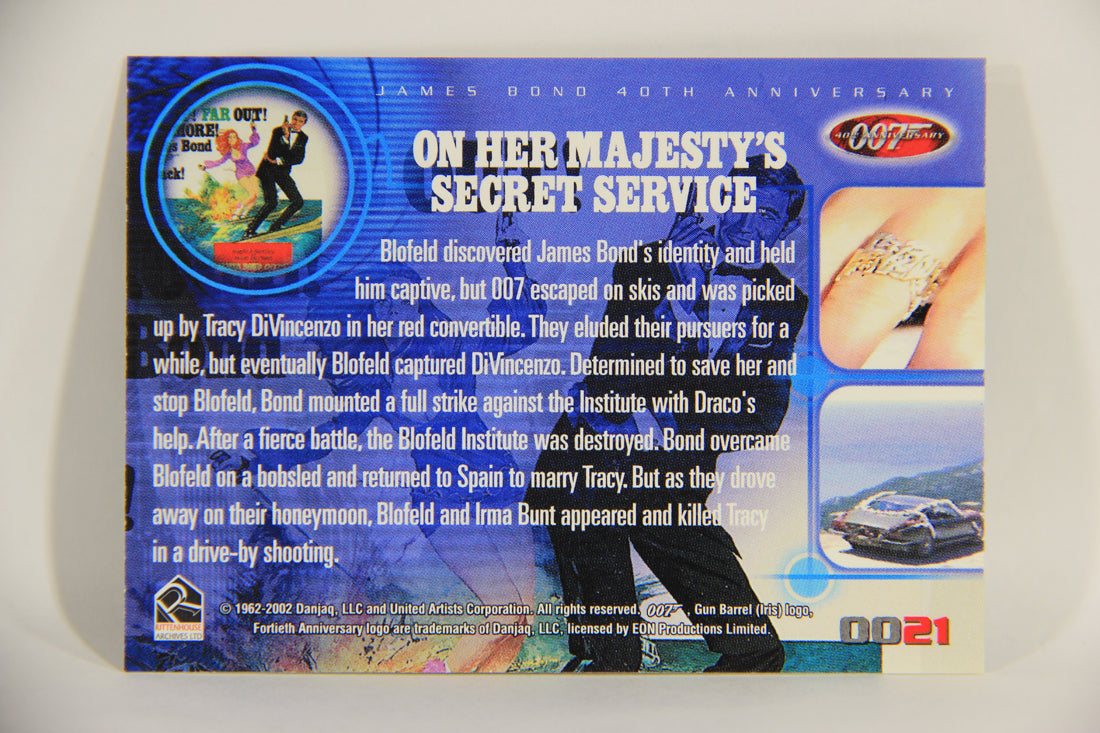 James Bond 007 40th Anniversary 2002 Trading Card #21 Bond Gets Married L008114