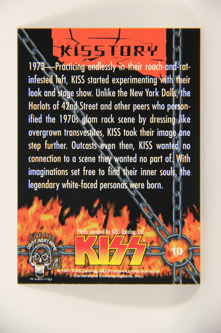 Kiss 1998 Series I Trading Card #10 Legendary White-Face Personas L008389