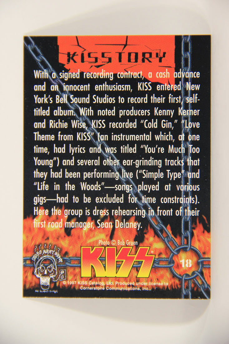 Kiss 1998 Series I Trading Card #18 In Front Of First Road Manager Sean Delaney L008397