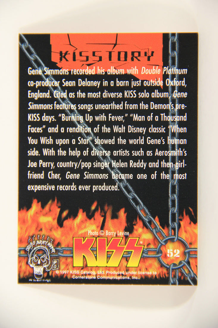 Kiss 1998 Series I Trading Card #52 About Gene Simmons Solo album L008431