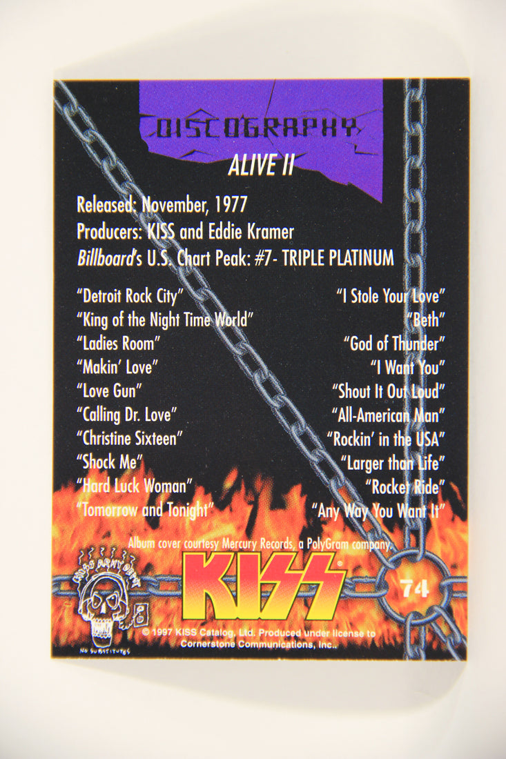 Kiss 1998 Series I Trading Card #74 Alive II L008453
