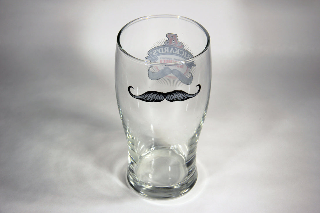 Rickard's Beer Pint Glass Special Movember Edition Canada FR-ENG L008914