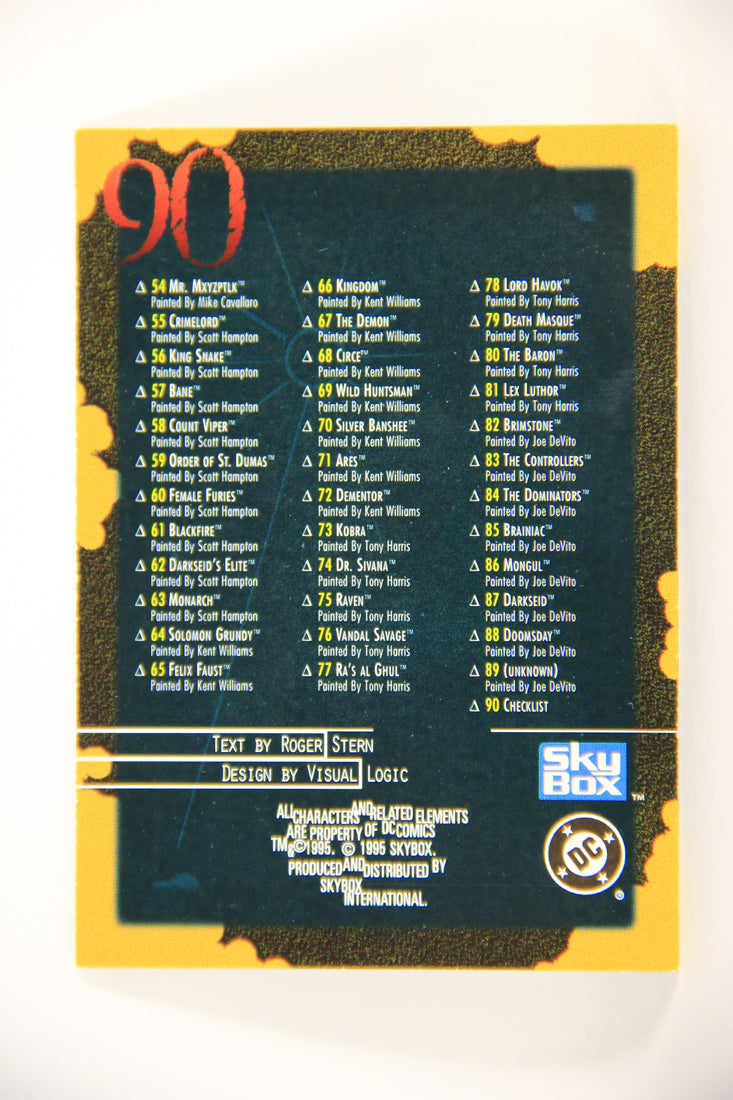 DC Villains The Dark Judgment 1995 Trading Card #90 Checklist L009235