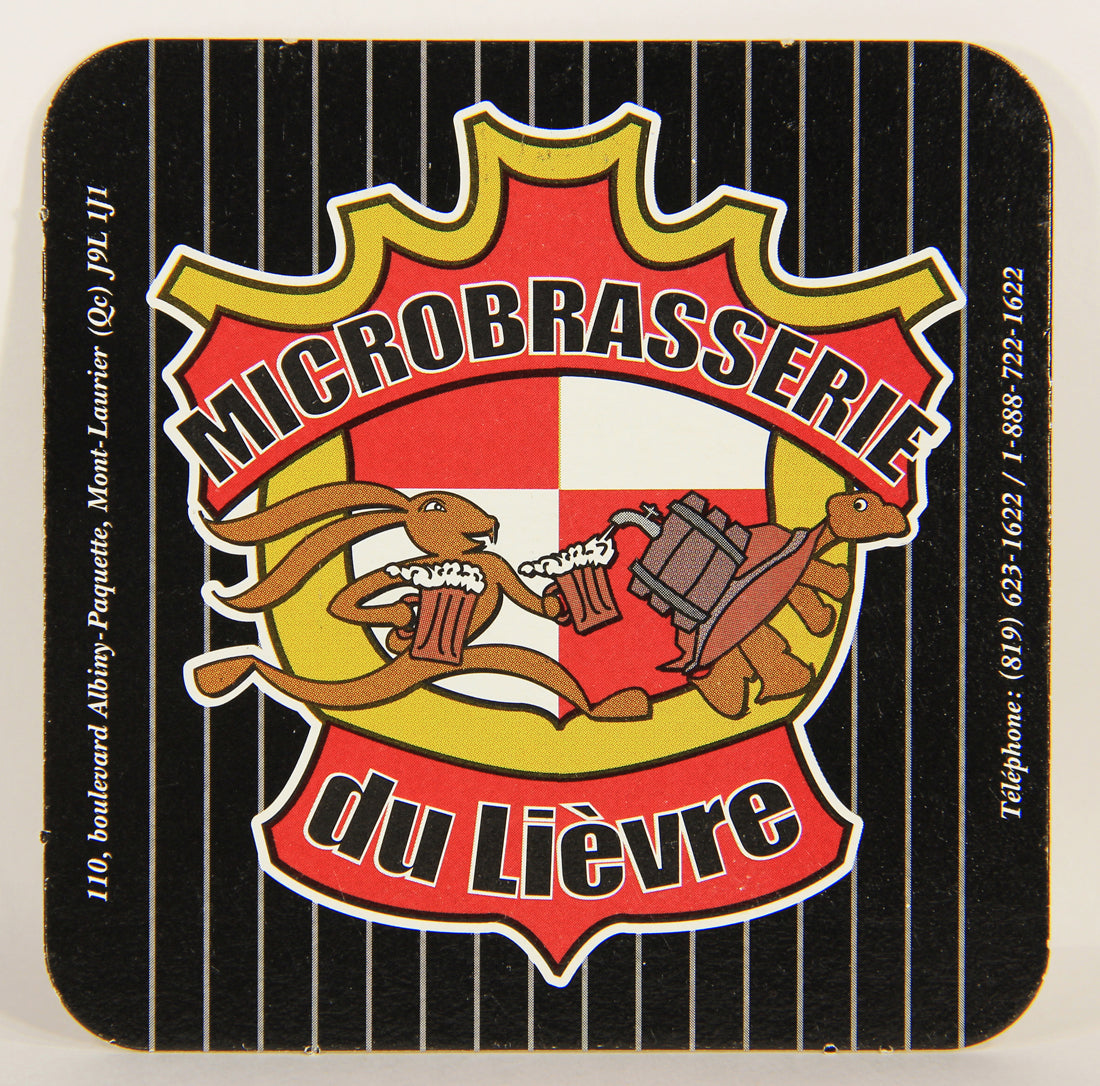 Microbrasserie Du Lièvre Beer Coaster Microbrewery Canada Québec FR Jackrabbit L009250