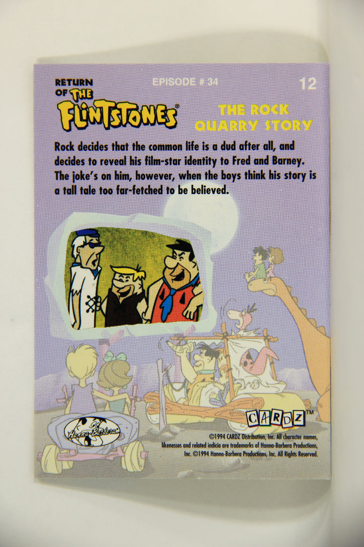 Return Of The Flintstones 1994 Trading Card #12 Rock Quarry Barney And Fred ENG L009300