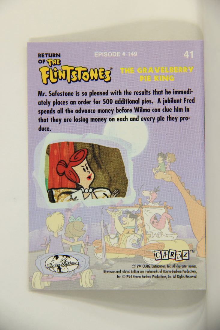 Return Of The Flintstones 1994 Trading Card #41 Fred Wilma And Dino ENG L009305