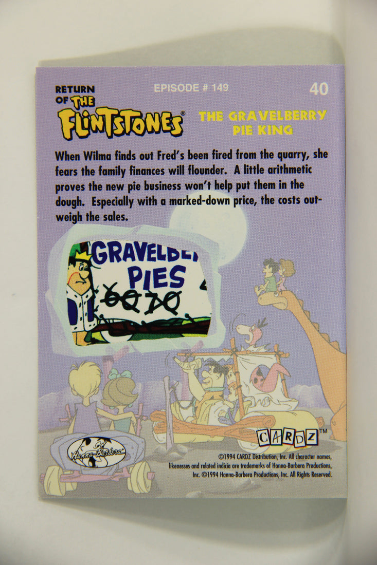 Return Of The Flintstones 1994 Trading Card #40 Marked-Down Price ENG L009306