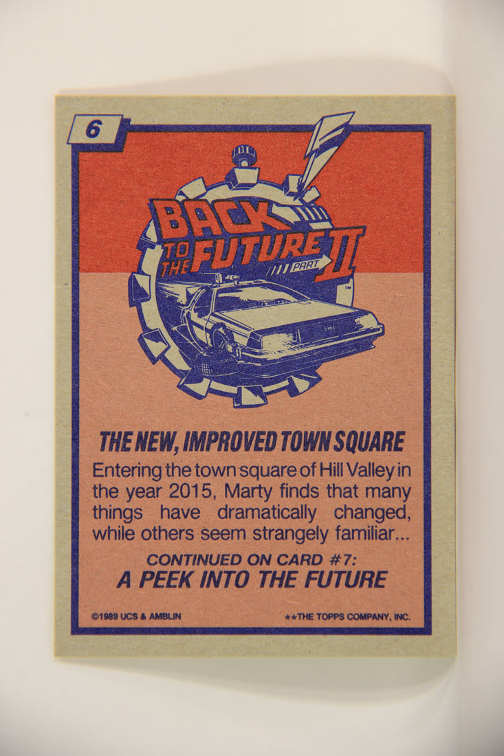 Back To The Future II 1989 Trading Card #6 The New Improved Town Square L009418