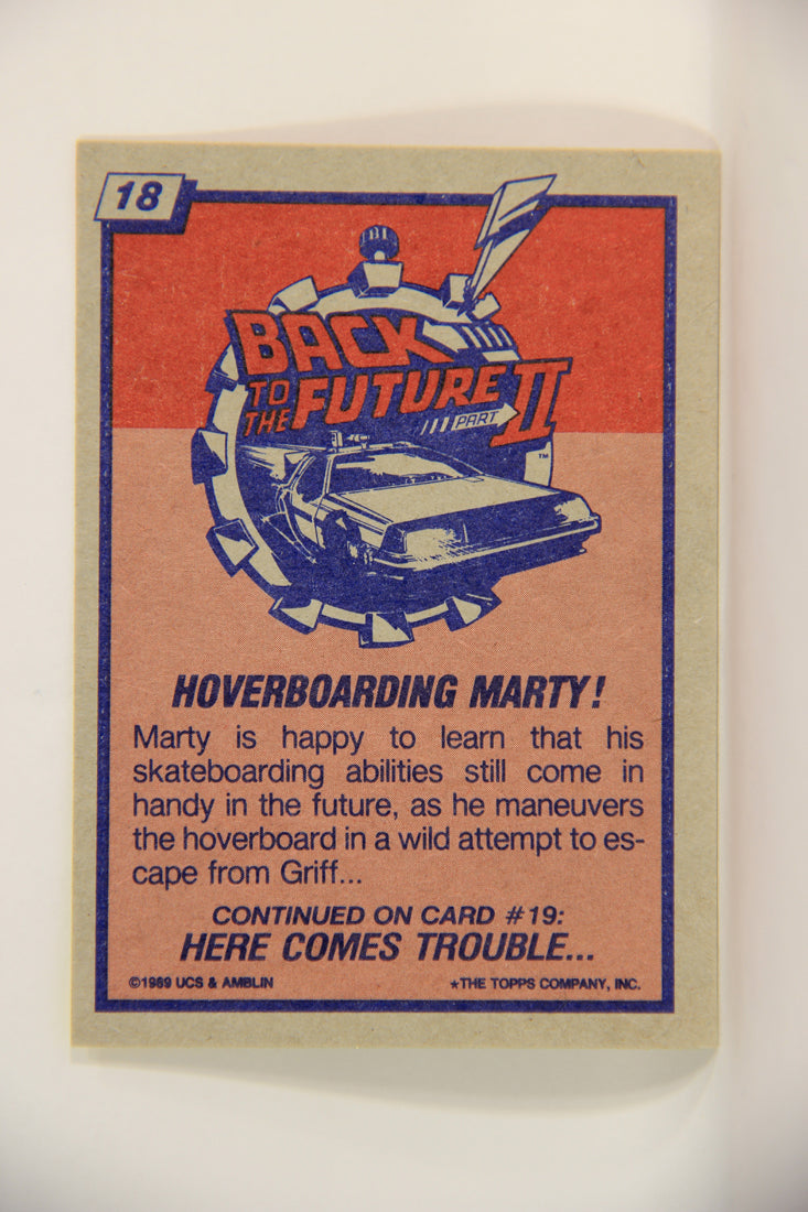 Back To The Future II 1989 Trading Card #18 Hoverboarding Marty L009424