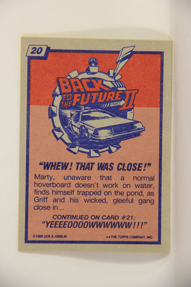 Back To The Future II 1989 Trading Card #20 Whew That Was Close L009425