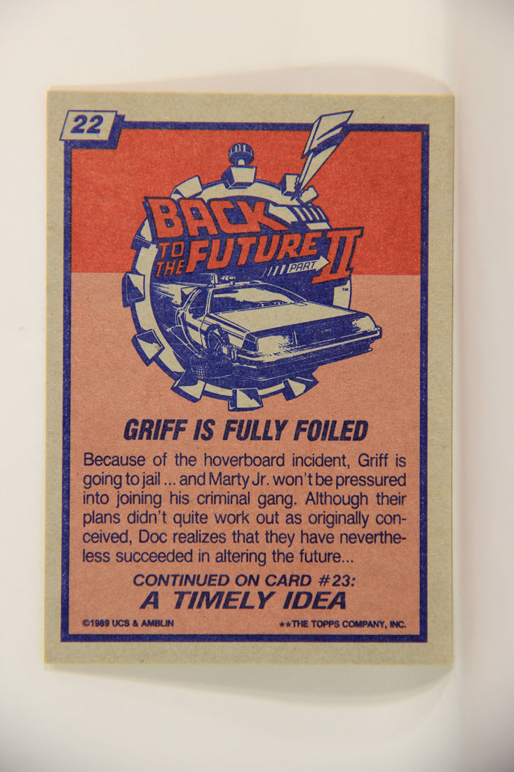 Back To The Future II 1989 Trading Card #22 Griff Is Fully Foiled L009426