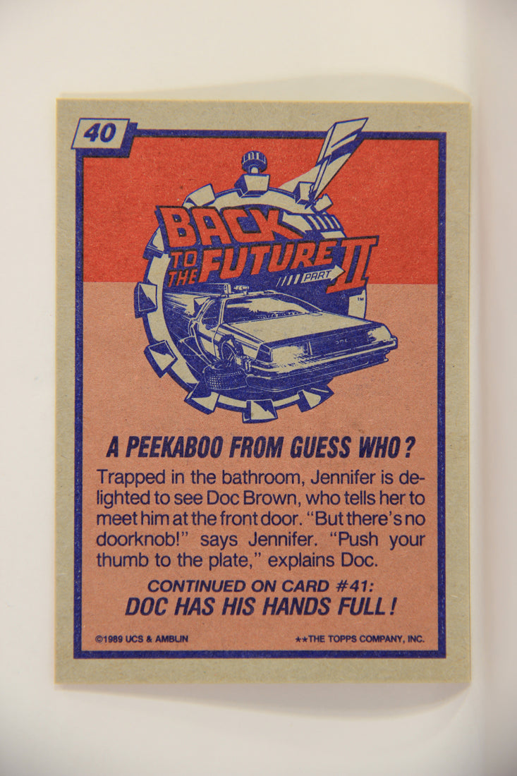 Back To The Future II 1989 Trading Card #40 A Peekaboo From Guess Who L009435