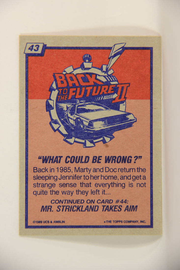 Back To The Future II 1989 Trading Card #43 What Could Be Wrong L009437