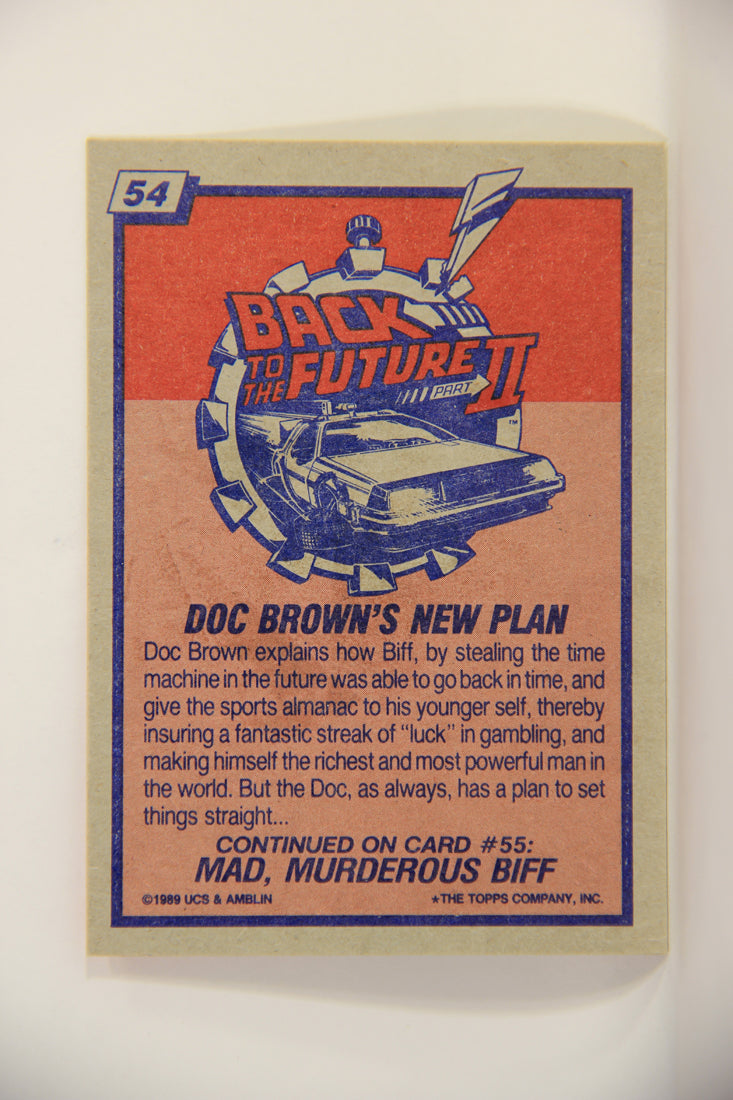 Back To The Future II 1989 Trading Card #54 Doc Brown's New Plan L009441