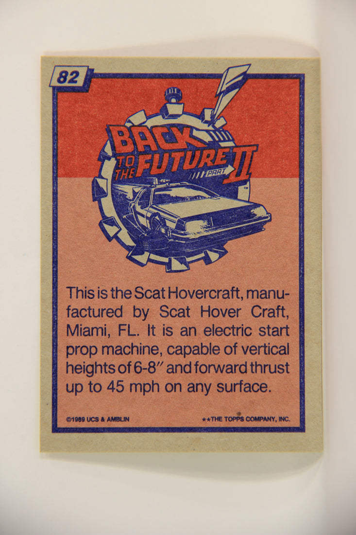 Back To The Future II 1989 Trading Card #82 Scat Hovercraft L009454