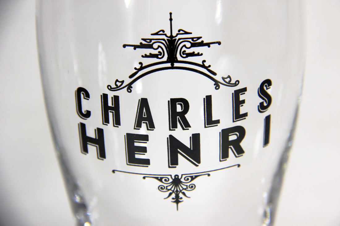 Charles Henri Beer Pint Glass Microbrewery Les 2 Frères Canada Quebec L009490
