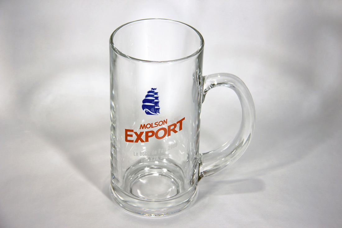Molson Export - Y2K Mug - Beer Glass Canada Galleon Ship Logo FR-ENG L009519