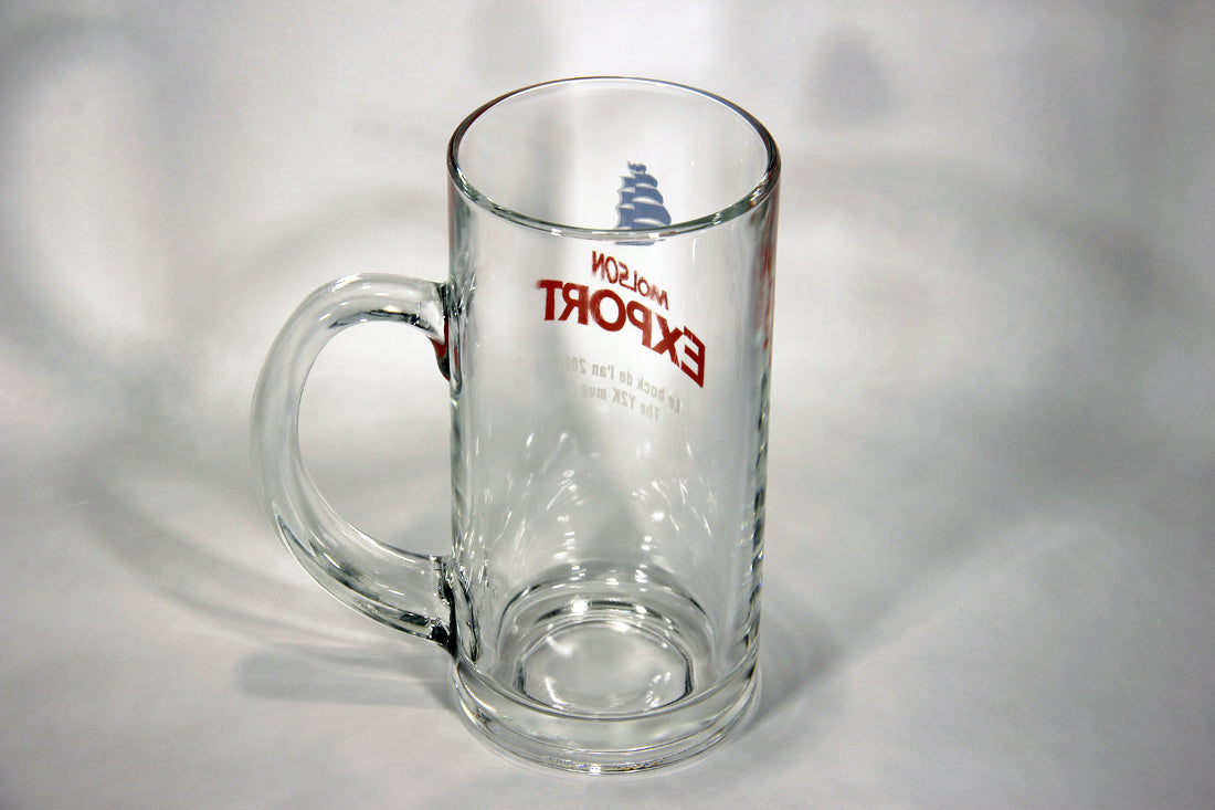 Molson Export - Y2K Mug - Beer Glass Canada Galleon Ship Logo FR-ENG L009519