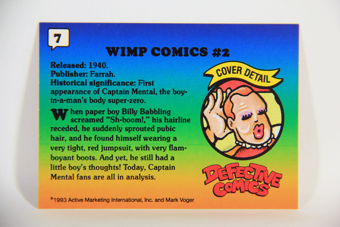 Defective Comics 1993 Trading Card #7 Wimp Comics #2 ENG L009829