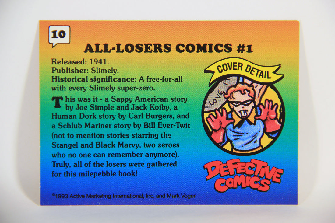 Defective Comics 1993 Trading Card #10 All Losers Comics #1 ENG L009832