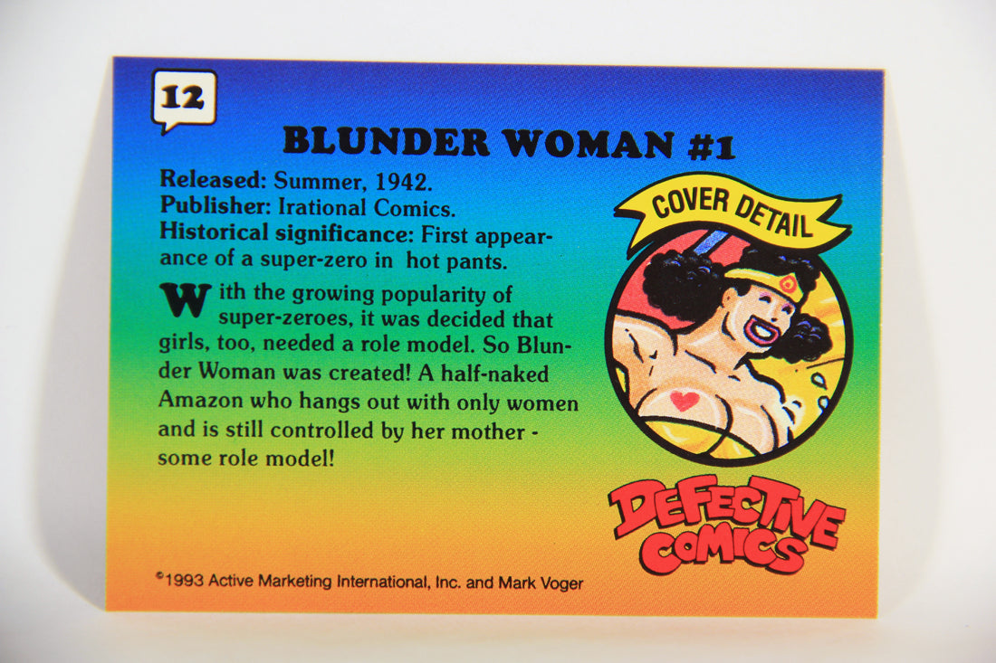Defective Comics 1993 Trading Card #12 Blunder Woman #1 ENG L009834