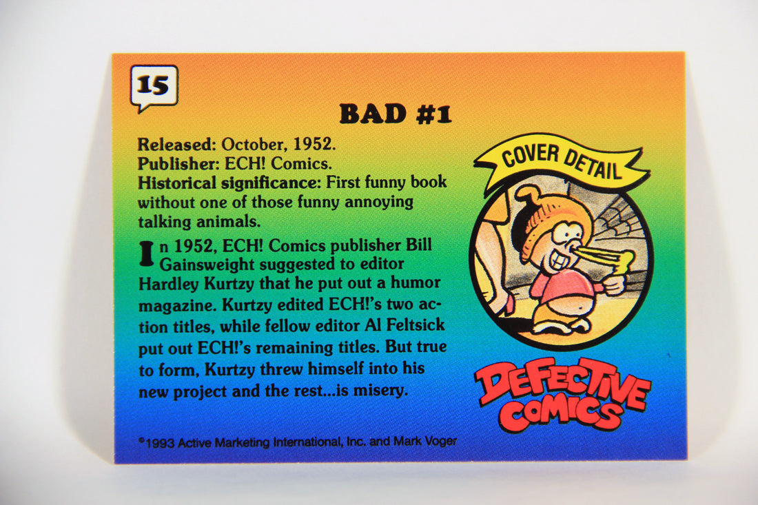 Defective Comics 1993 Trading Card #15 Bad #1 ENG L009837