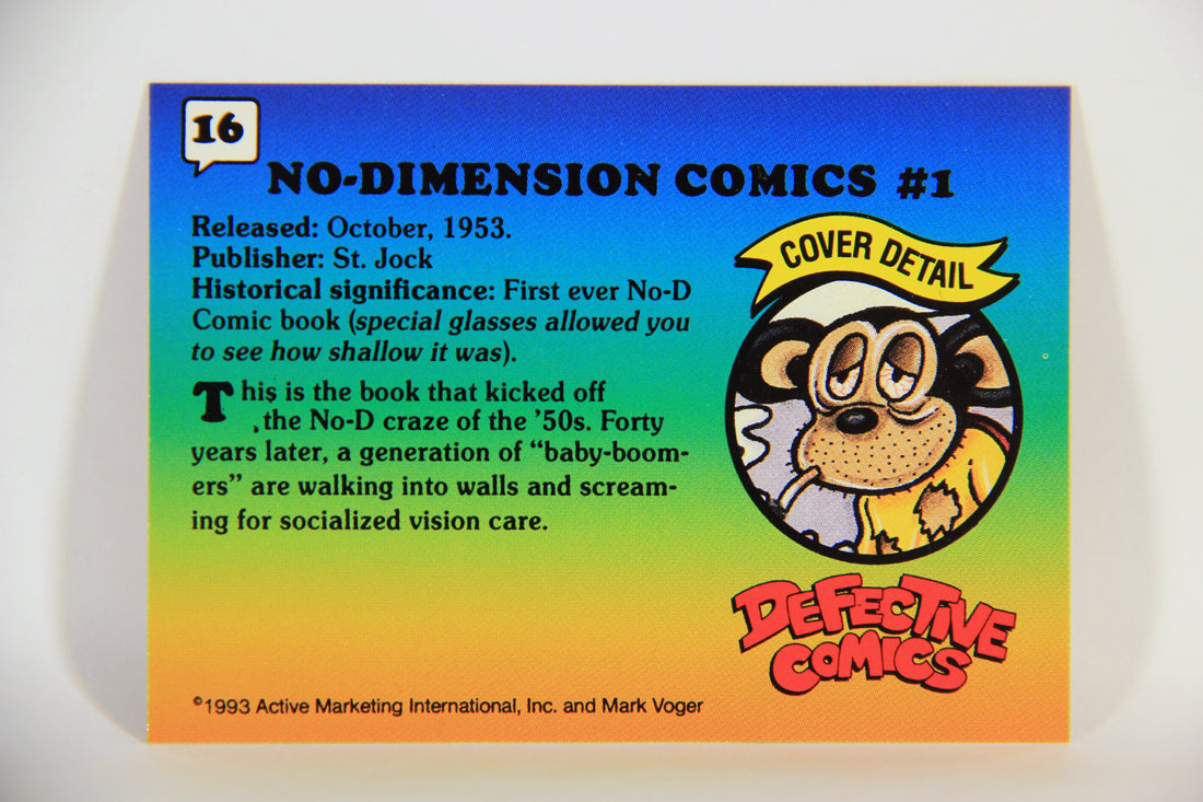 Defective Comics 1993 Trading Card #16 No Dimension Comics #1 ENG L009838