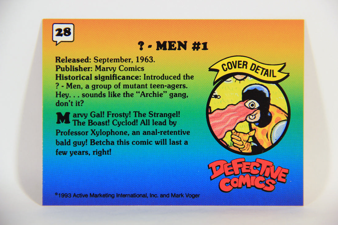 Defective Comics 1993 Trading Card #28 The ?-Men #1 ENG L009850