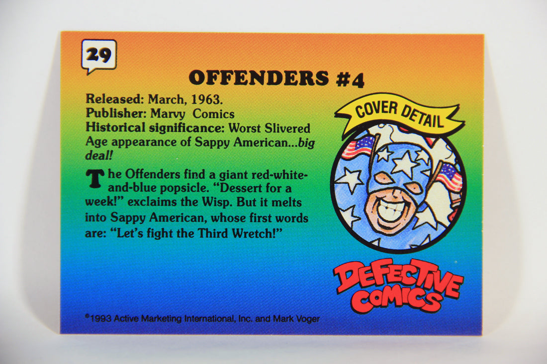 Defective Comics 1993 Trading Card #29 Offenders #4 ENG L009851