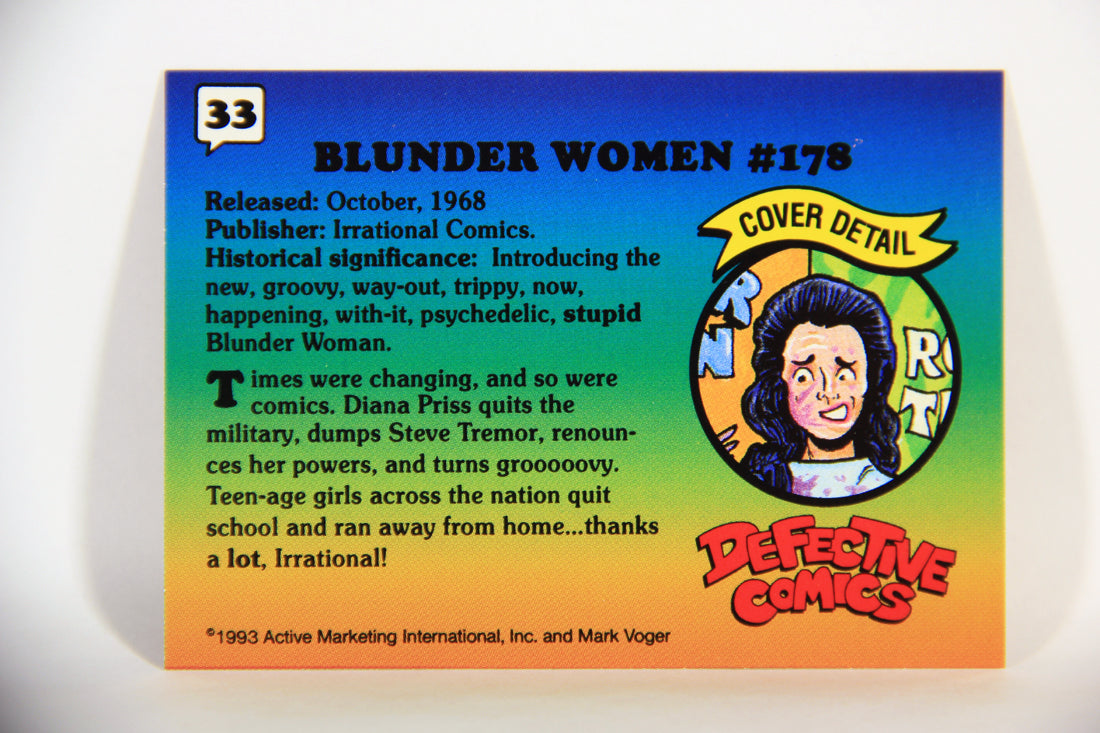 Defective Comics 1993 Trading Card #33 Blunder Woman #178 ENG L009855