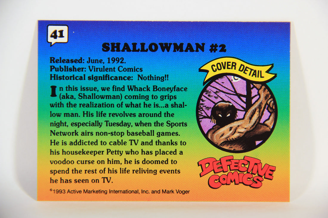 Defective Comics 1993 Trading Card #41 Shallowman #2 ENG L009863