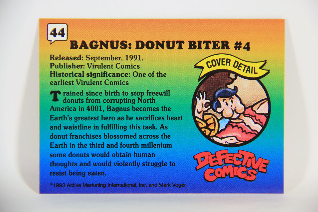 Defective Comics 1993 Trading Card #44 Bagnus Donut Biter #4 ENG L009866
