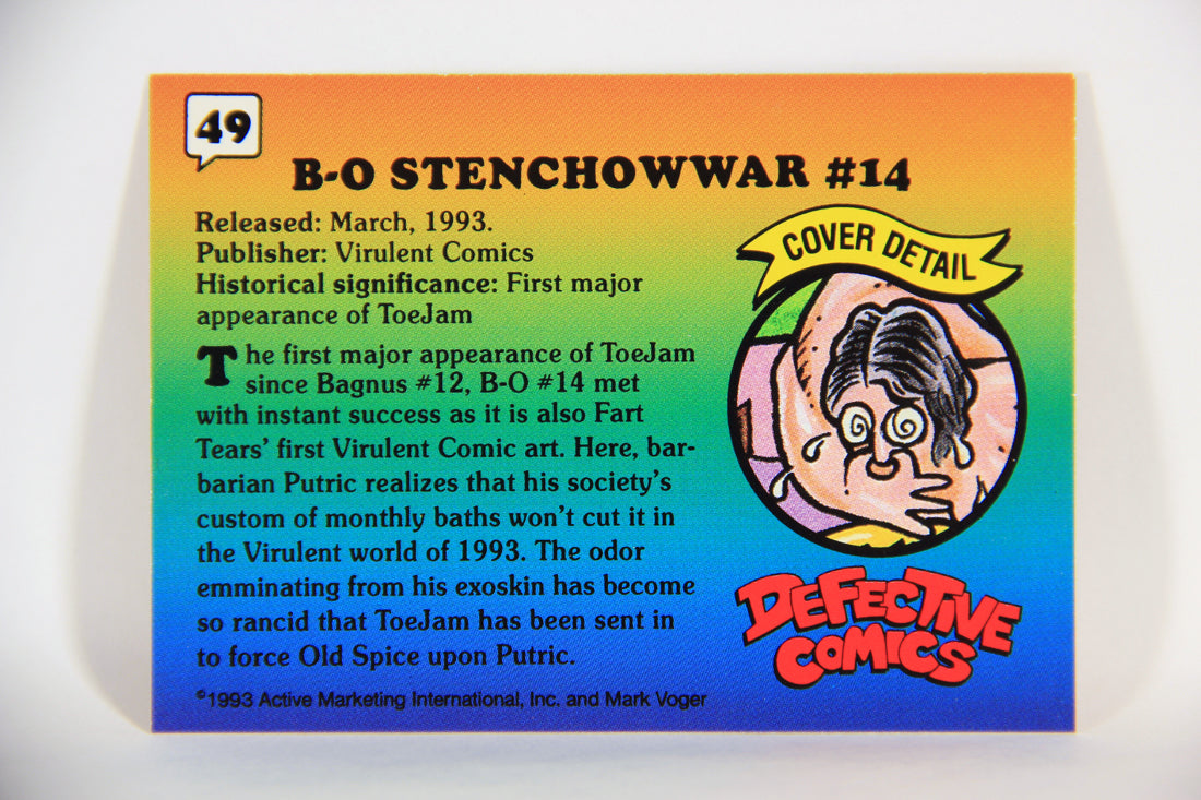 Defective Comics 1993 Trading Card #49 B-O Stenchowar #14 ENG L009871