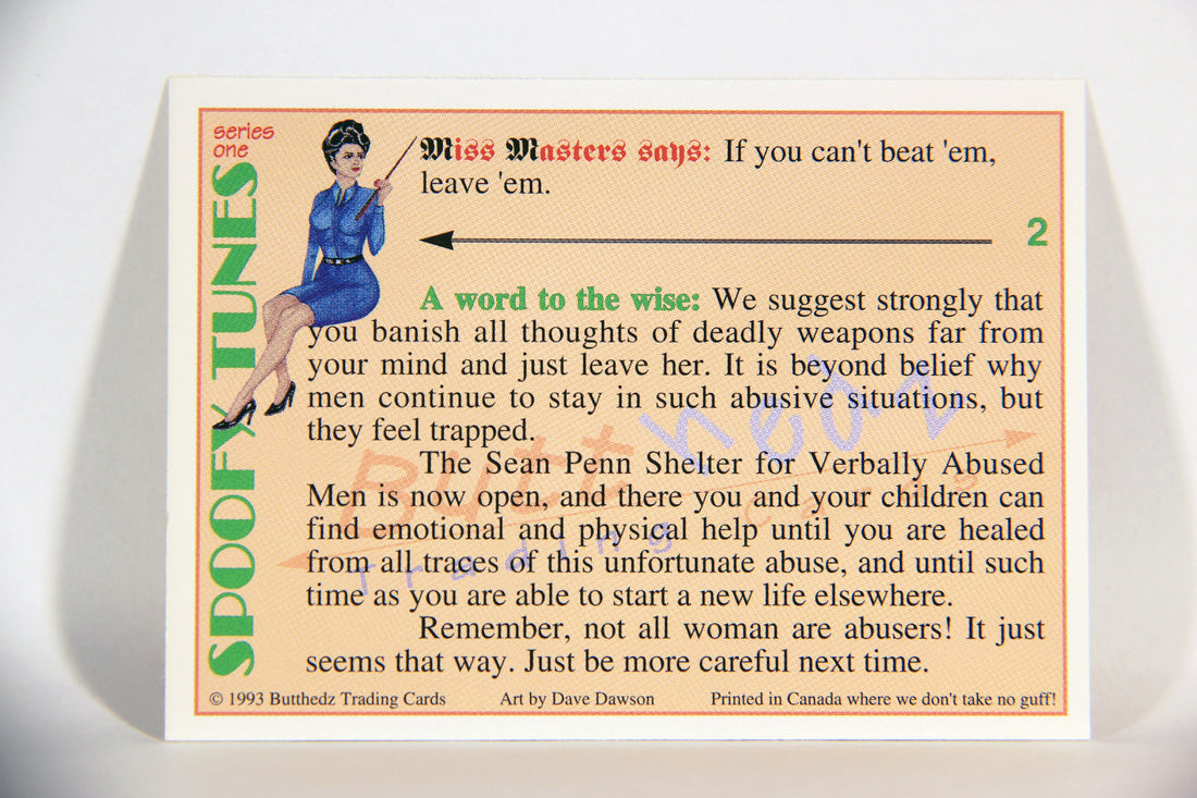 Spoofy Tunes 1993 Trading Card #2 Temporary Insanity L009874