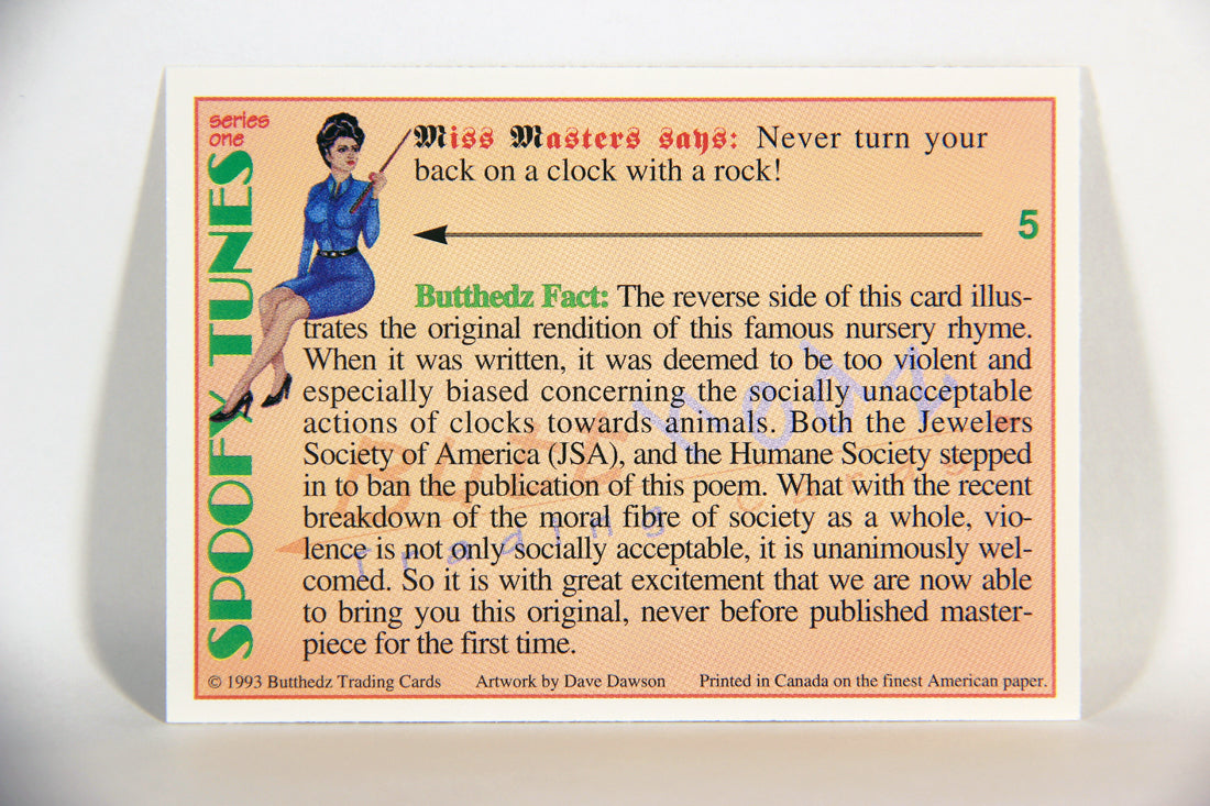 Spoofy Tunes 1993 Trading Card #5 Nightmare Rhyme L009877