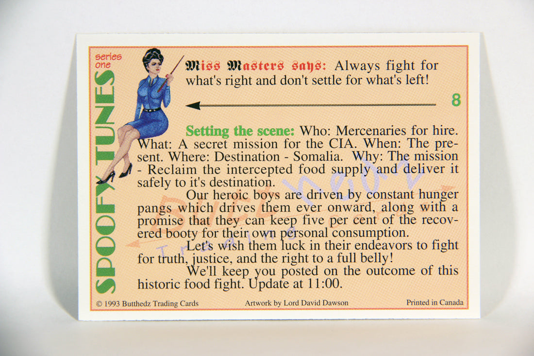 Spoofy Tunes 1993 Trading Card #8 A Fridge Too Far L009880