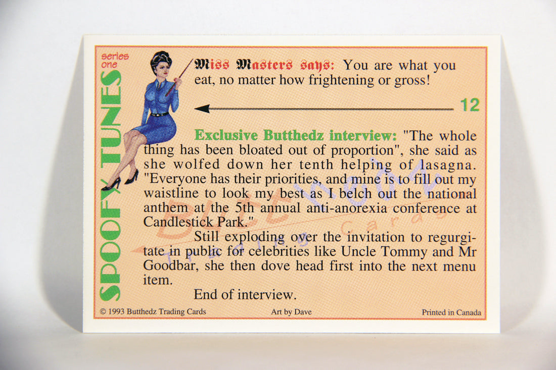 Spoofy Tunes 1993 Trading Card #12 Nightmare On Delaware Street L009884