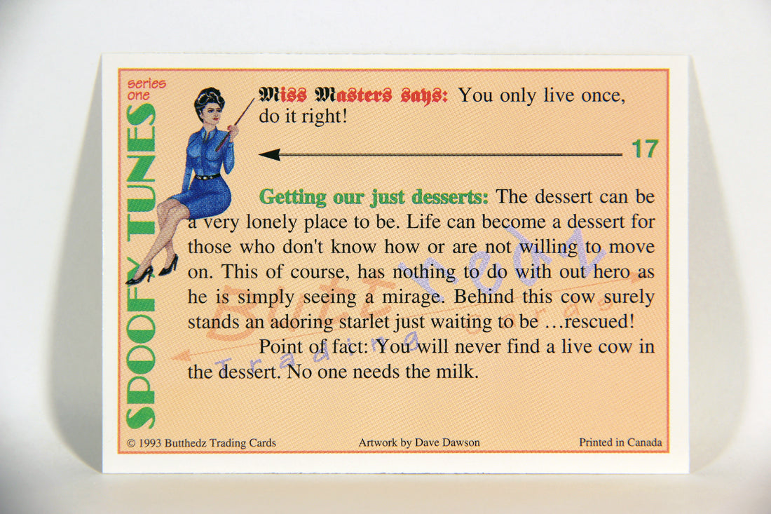 Spoofy Tunes 1993 Trading Card #17 The Good The Bad & The Udder-Ly Disgusting L009889