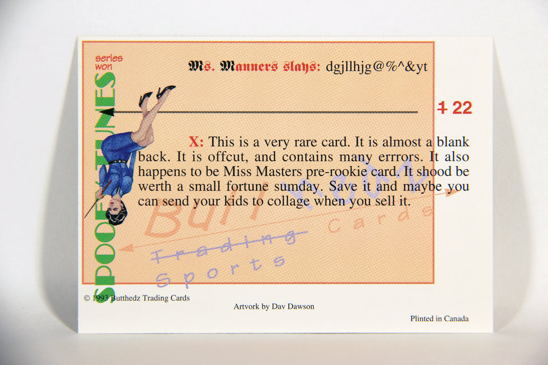 Spoofy Tunes 1993 Trading Card #22 The Sportscard Bozo L009894